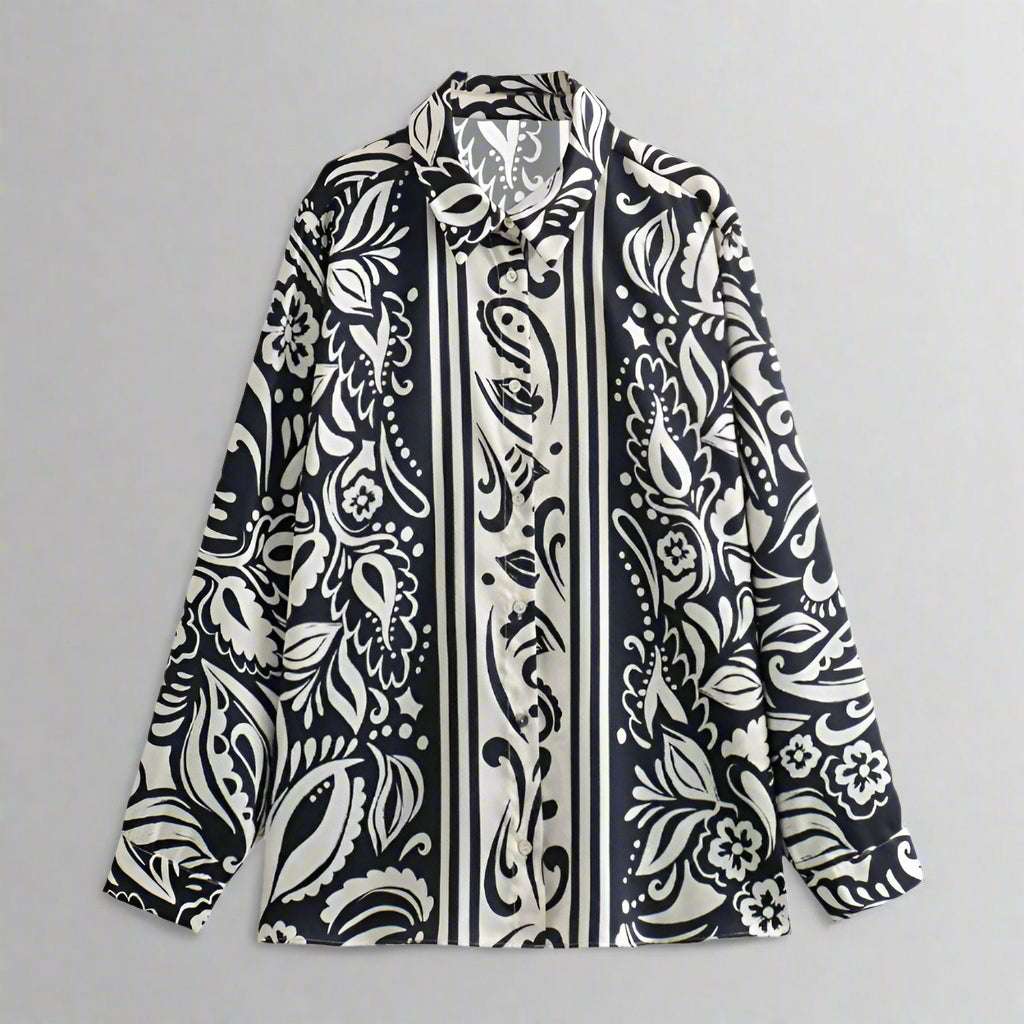 Women's Casual Silk Satin Texture Shirt - ChoreGirl