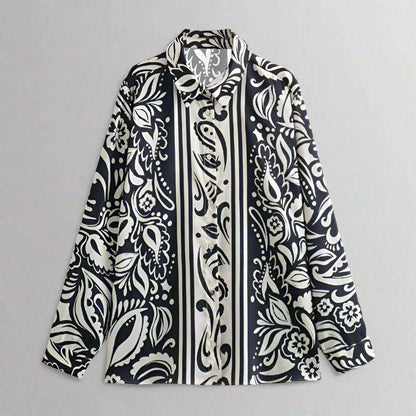 Women's Casual Silk Satin Texture Shirt - ChoreGirl