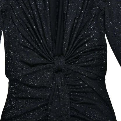 Women's Deep V-neck Silhouette Slim Fit Event Gown with Slit - ChoreGirl