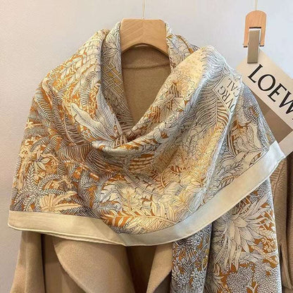 Women's Elegant Square Shape Wool Scarf - ChoreGirl