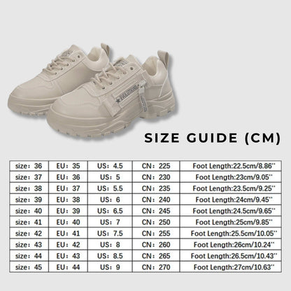 Women's Lace-Up Thick-Sole Chunky Sneakers - ChoreGirl