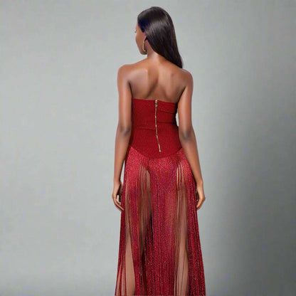 Women's Long Strapless Tube Dress - ChoreGirl