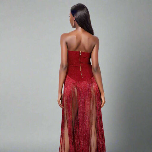 Women's Long Strapless Tube Dress - ChoreGirl