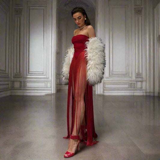 Women's Long Strapless Tube Dress - ChoreGirl
