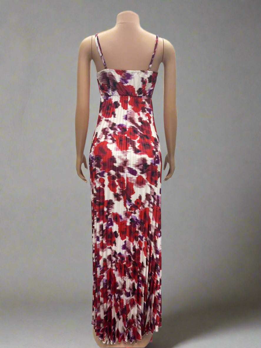 Women's Pleated Long Summer Dress - ChoreGirl