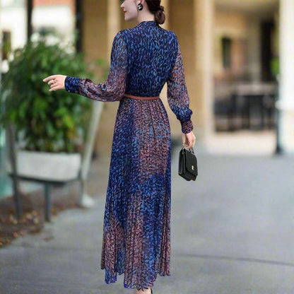 Women's Princess of Wales Inspired Blue-Purple Dress - ChoreGirl