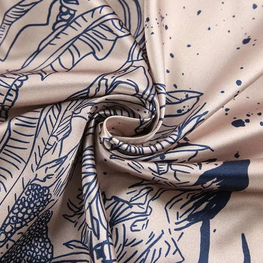 Women's Satin Two Piece Pajamas Set - ChoreGirl