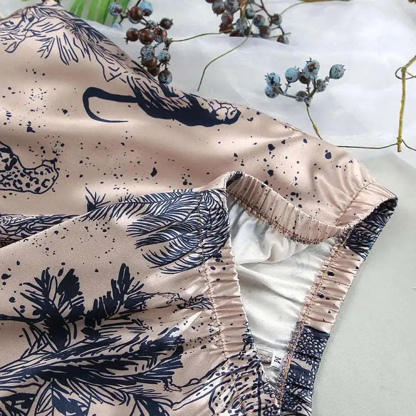 Women's Satin Two Piece Pajamas Set - ChoreGirl