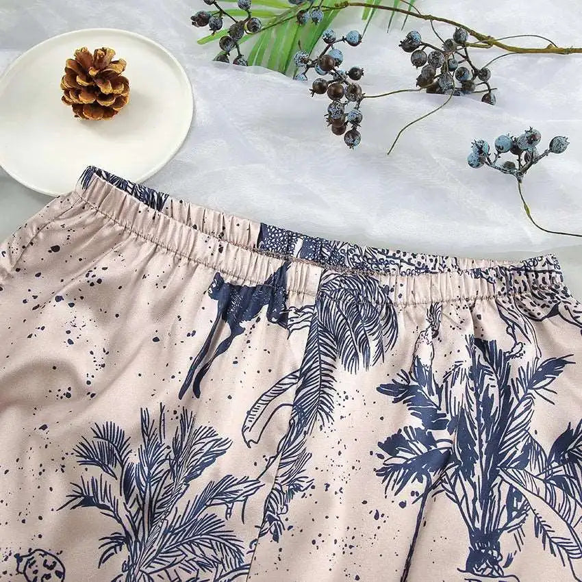 Women's Satin Two Piece Pajamas Set - ChoreGirl