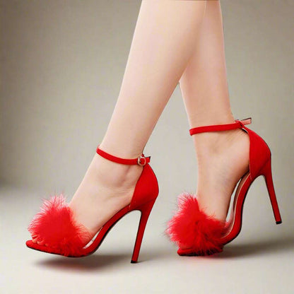 Women's Sexy High Heel Ankle Strap Open Toe Stilettos Sandals - ChoreGirl