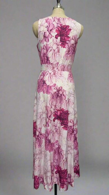 Women's Summer Casual Sleeveless Floral Dress - ChoreGirl