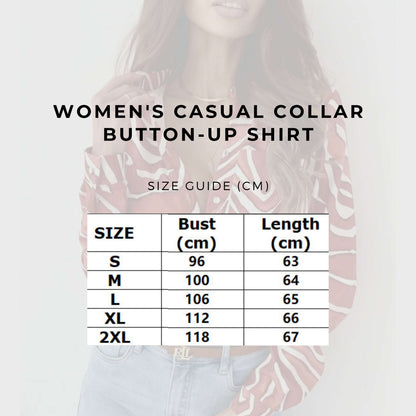 Women's Casual Collar Button-up Shirt - ChoreGirl