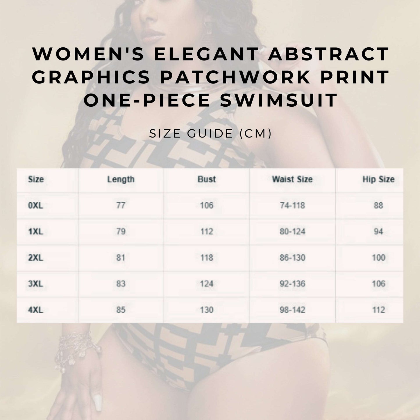 Women's Elegant Abstract Graphics Patchwork Print One-piece Swimsuit - ChoreGirl