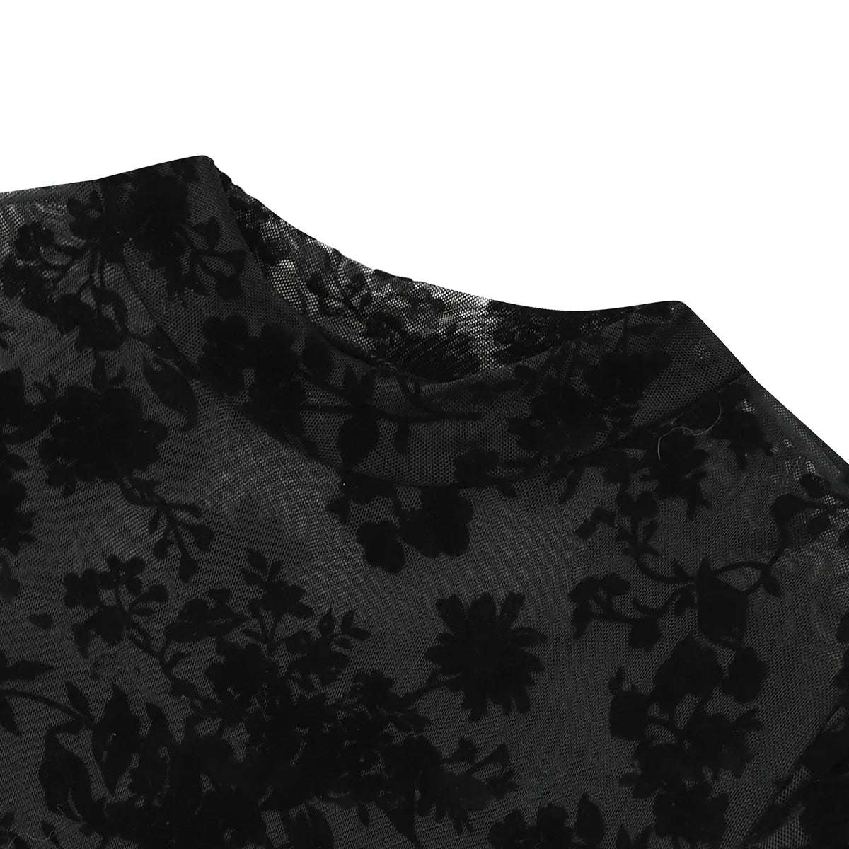 Women's Elegant Lace Pattern Long Sleeve Bodysuit - ChoreGirl