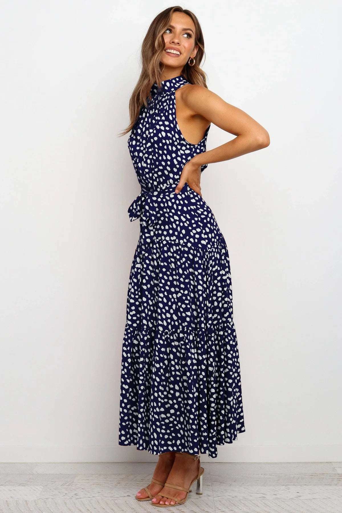 Women's Casual Long Strapless Sundress - ChoreGirl