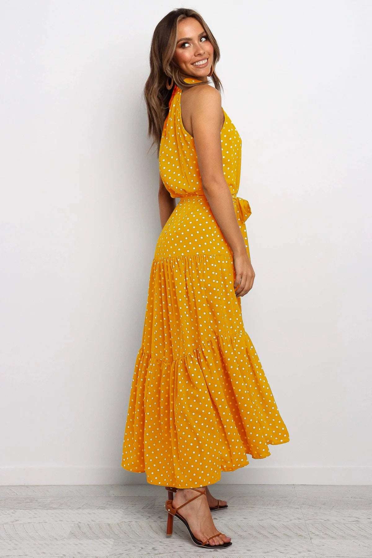 Women's Casual Long Strapless Sundress - ChoreGirl