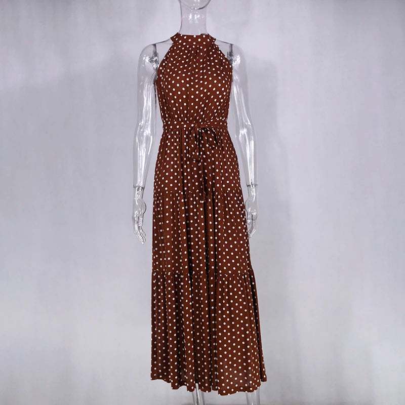Women's Casual Long Strapless Sundress - ChoreGirl