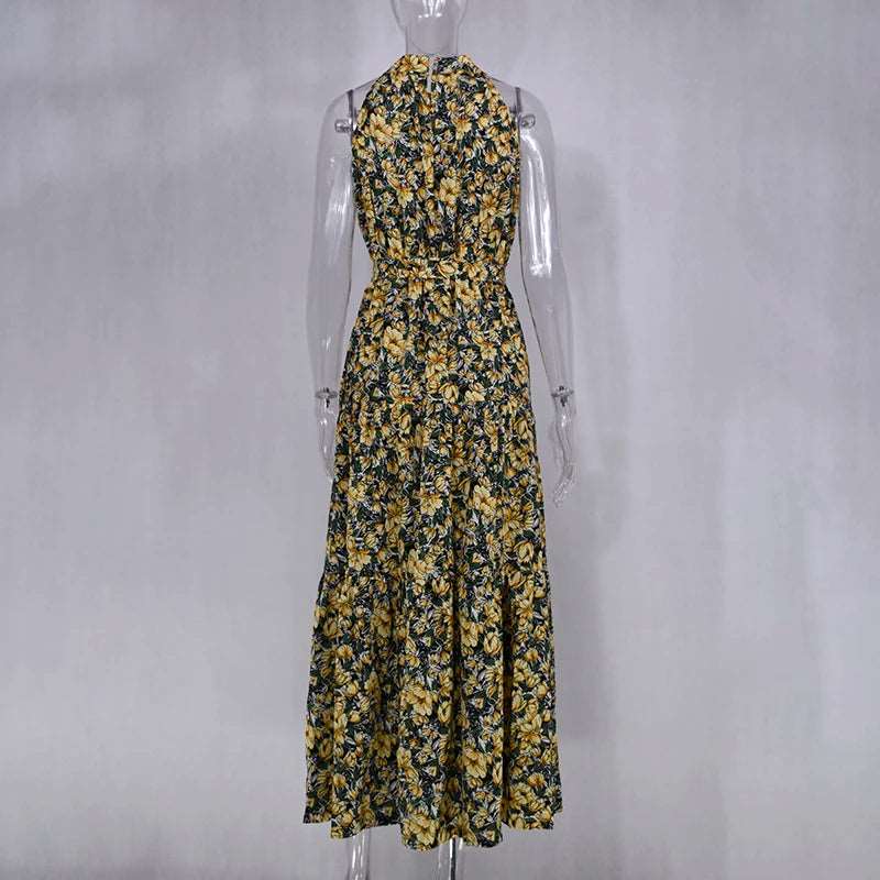 Women's Casual Long Strapless Sundress - ChoreGirl