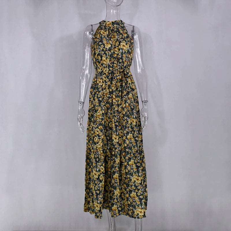Women's Casual Long Strapless Sundress - ChoreGirl