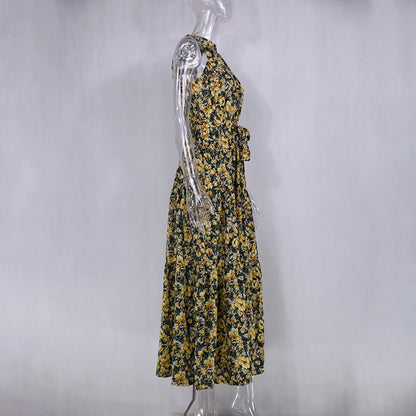 Women's Casual Long Strapless Sundress - ChoreGirl