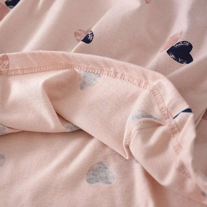 Women's Cotton Short Sleeved Shirt and Shorts Two-Piece Pajamas Set - ChoreGirl
