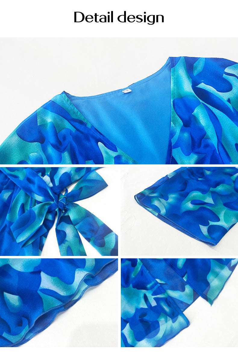 Women's Elegant Printed Maxi Dress - ChoreGirl