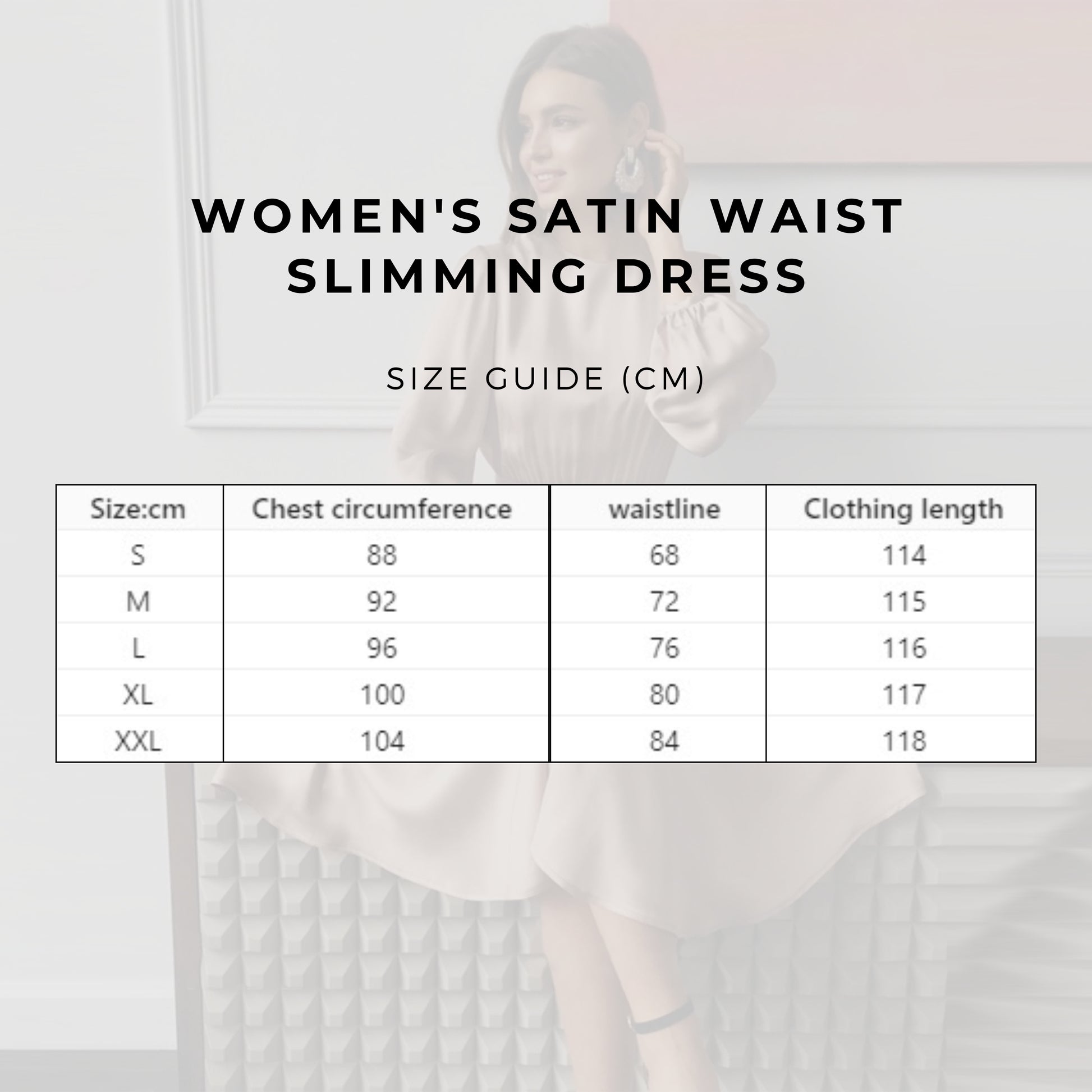 Women's Satin Waist Slimming Dress - ChoreGirl