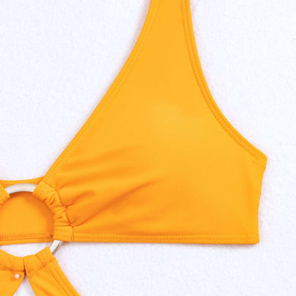 Women's Triangle Cut-Out One Piece Swimsuit - ChoreGirl