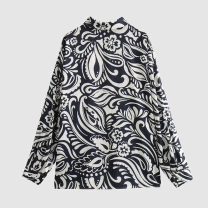 Women's Casual Silk Satin Texture Shirt - ChoreGirl