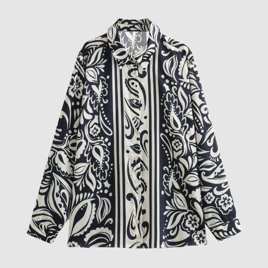 Women's Casual Silk Satin Texture Shirt - ChoreGirl
