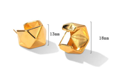 Women's Copper Retro Stud Earrings - ChoreGirl