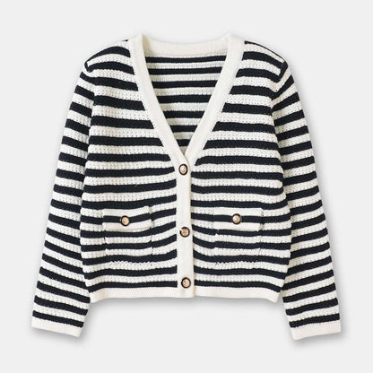 Women's Elegant Cotton Knit Cardigan - ChoreGirl