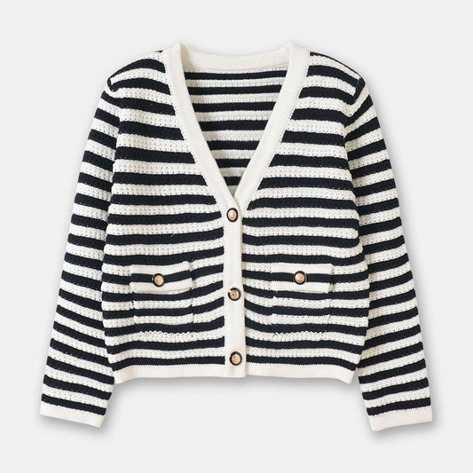 Women's Elegant Cotton Knit Cardigan - ChoreGirl