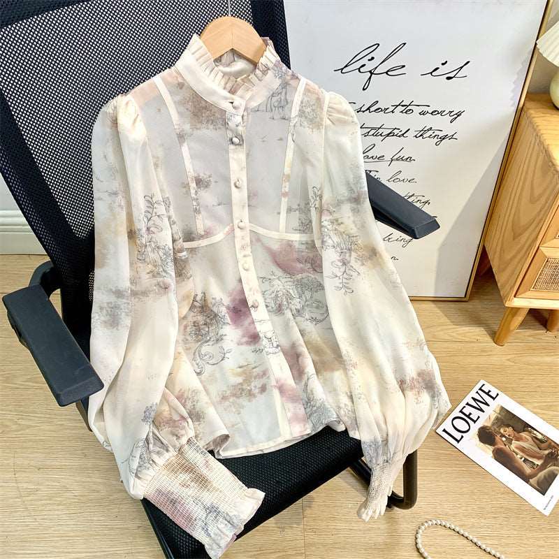 Women's Elegant Romantic Style Blouse, Top and Skirt Outfit Set - ChoreGirl