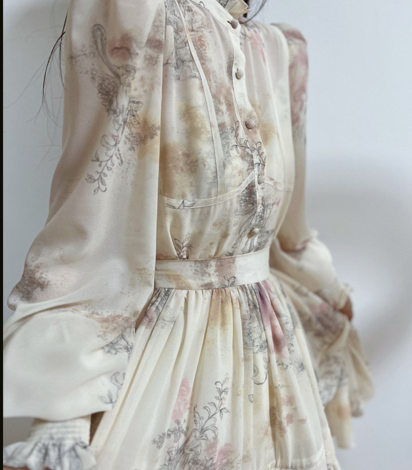 Women's Elegant Romantic Style Blouse, Top and Skirt Outfit Set - ChoreGirl