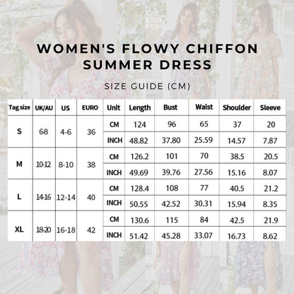 Women's Flowy Chiffon Summer Dress - ChoreGirl
