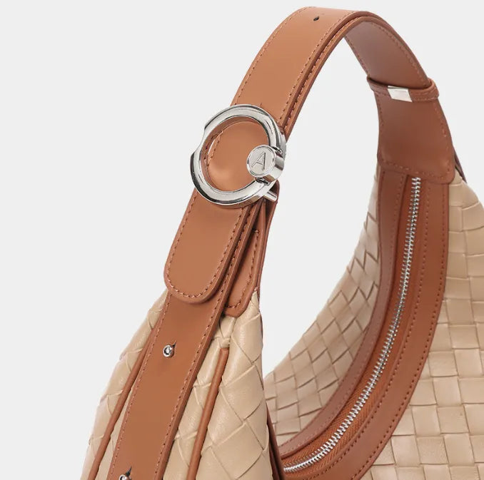 Women's Genuine Leather Woven Bag - ChoreGirl