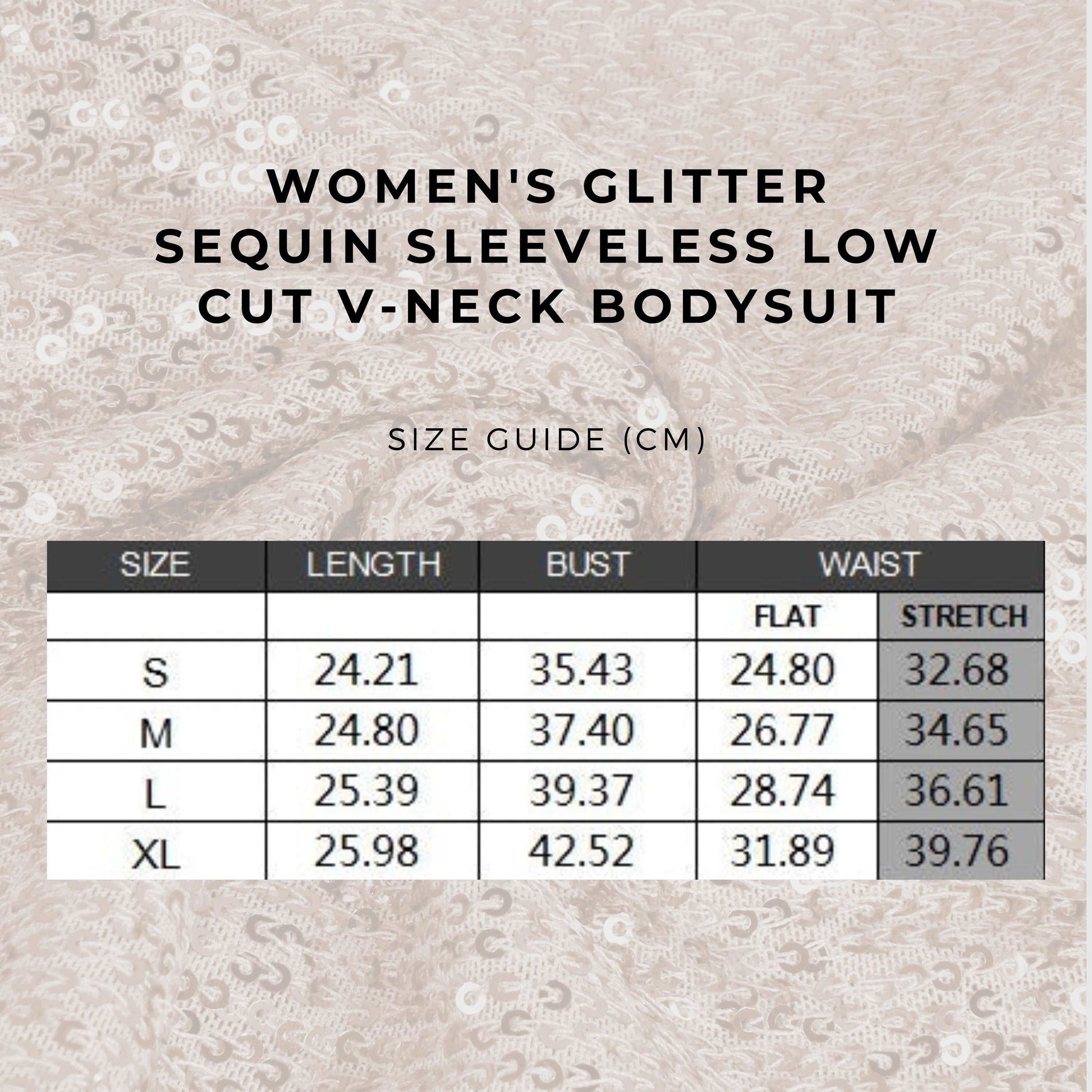 Women's Glitter Sequin Sleeveless Low Cut V-Neck Bodysuit - ChoreGirl