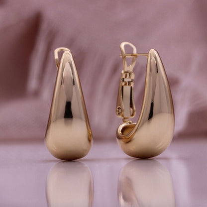 Women's Glossy Rose Gold Earrings - ChoreGirl