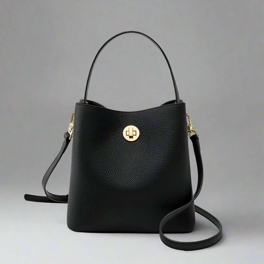 Women's Leather Bucket Style Shoulder Bag - ChoreGirl