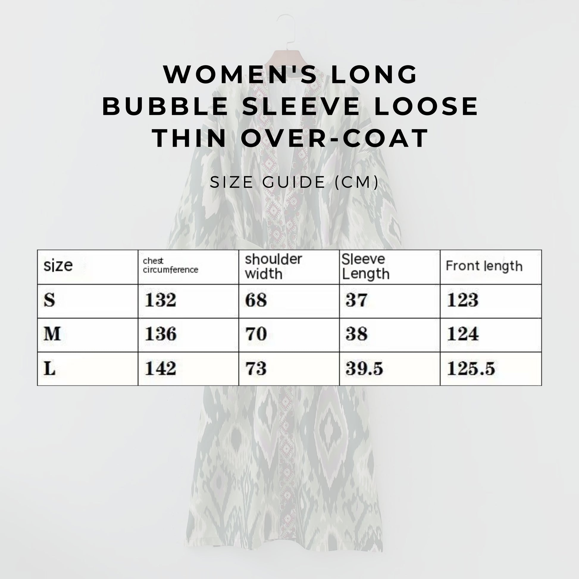 Women's Long Bubble Sleeve Loose Thin Over-Coat Dress - ChoreGirl
