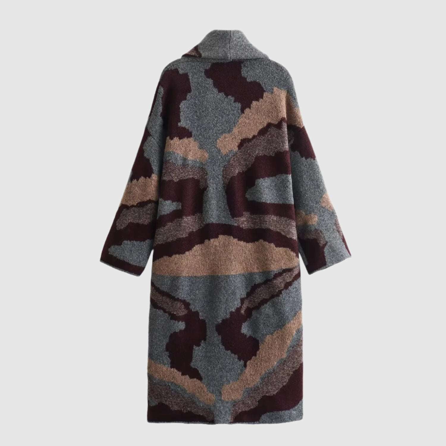 Women's Long Knitted Cardigan Coat - ChoreGirl