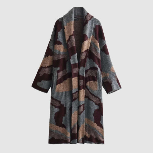 Women's Long Knitted Cardigan Coat - ChoreGirl