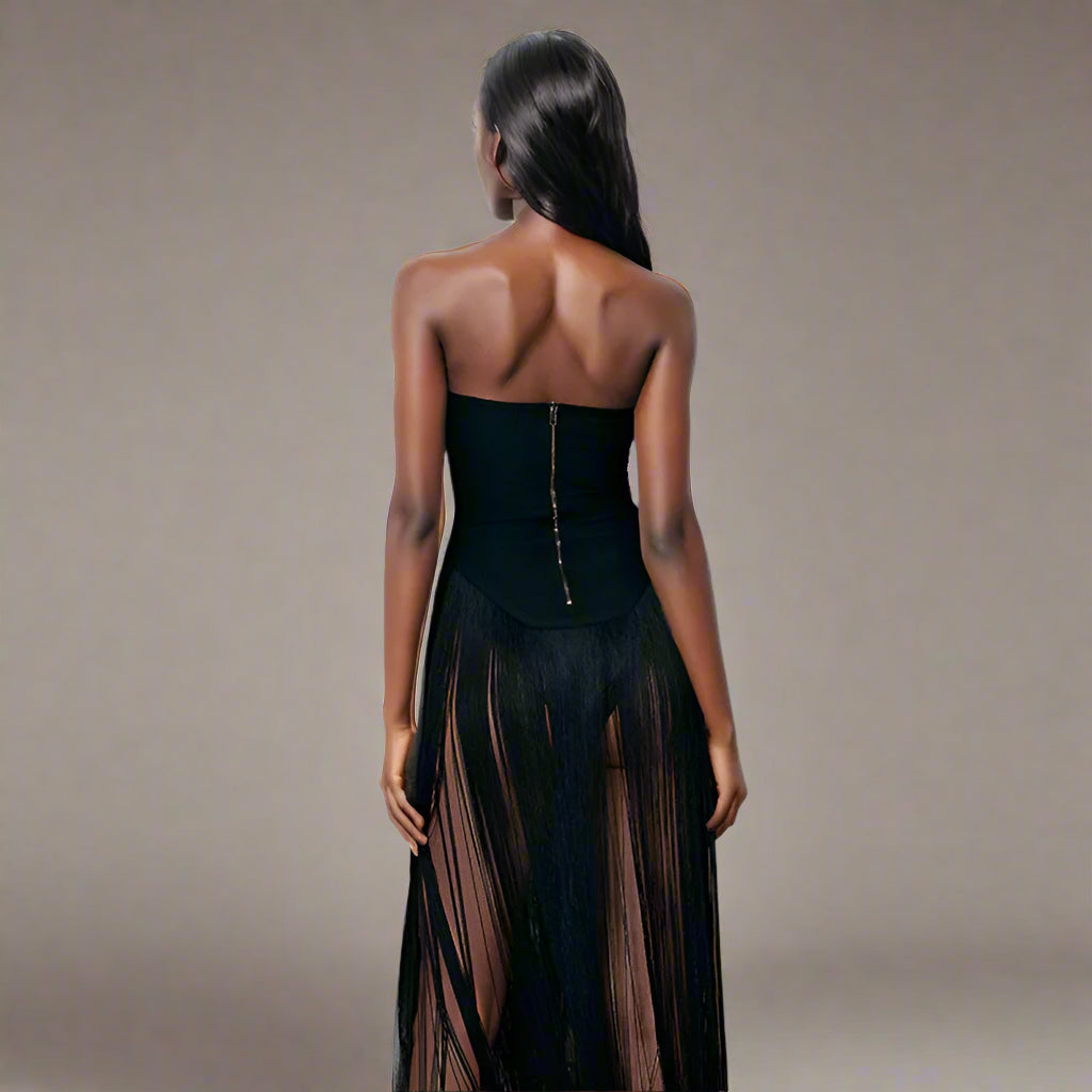 Women's Long Strapless Tube Dress - ChoreGirl
