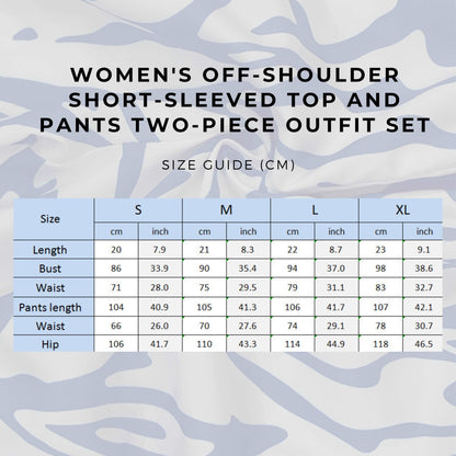 Women's Off-shoulder Short-sleeved Top and Pants Two-piece Outfit Set - ChoreGirl