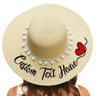 Custom Women's Embroidery Beach Hat | PERSONALIZED