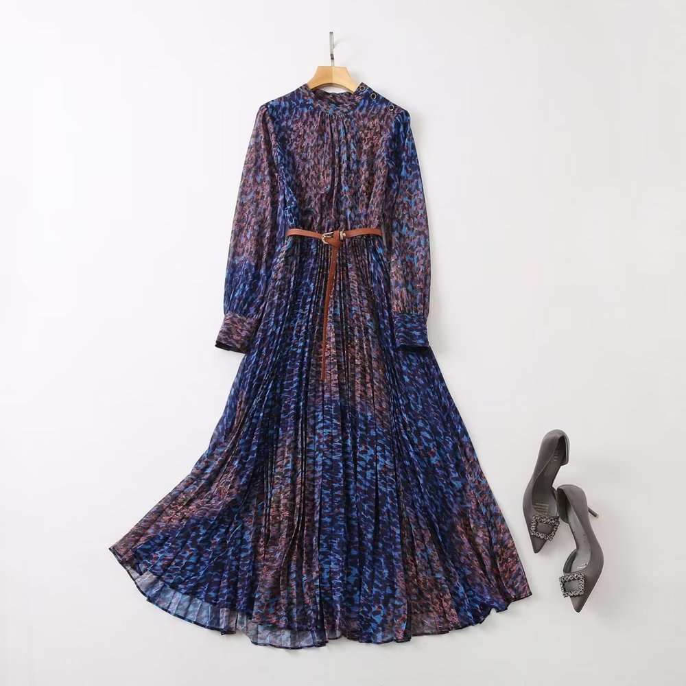 Women's Princess of Wales Inspired Blue-Purple Dress - ChoreGirl