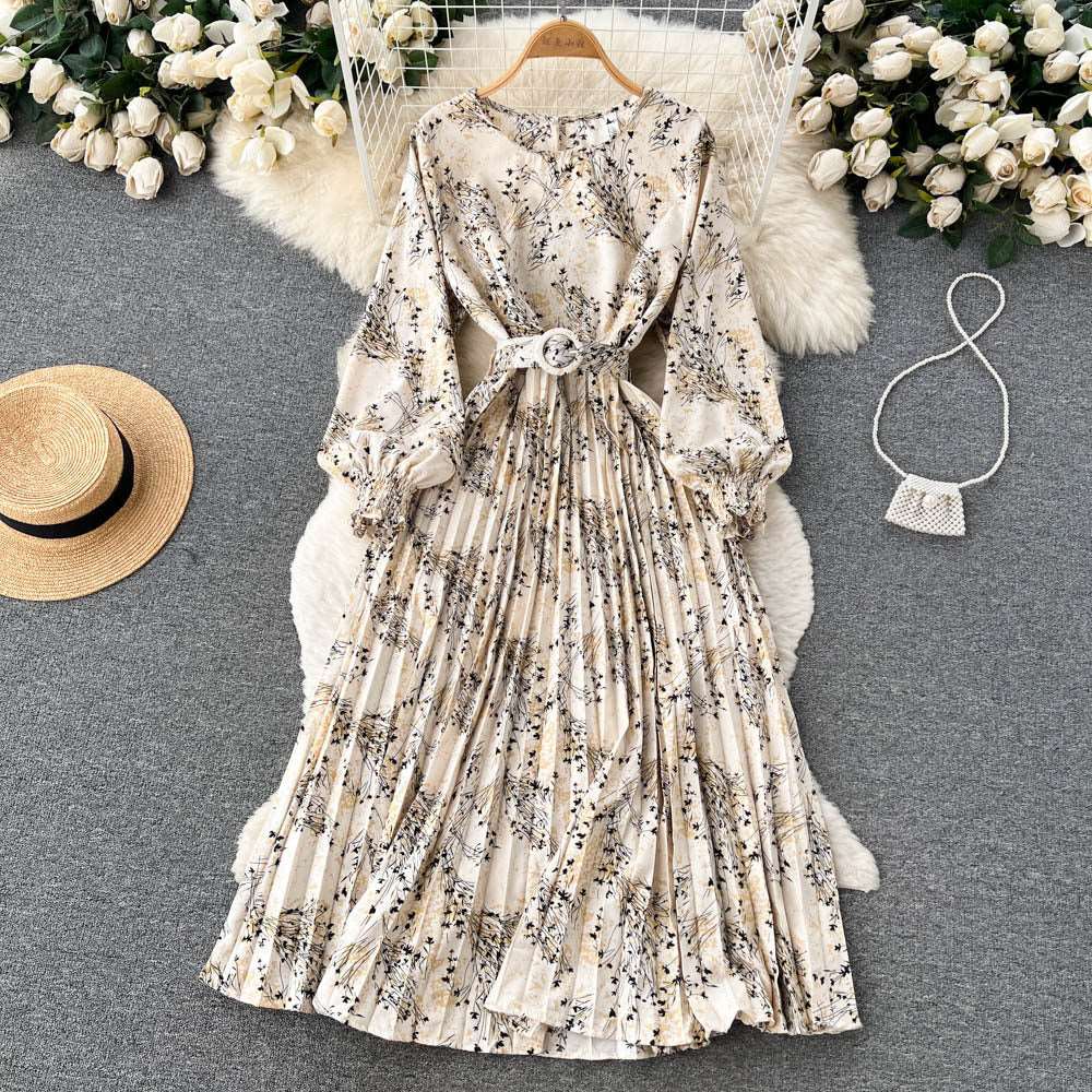 Women's Retro Pleated Dress - ChoreGirl
