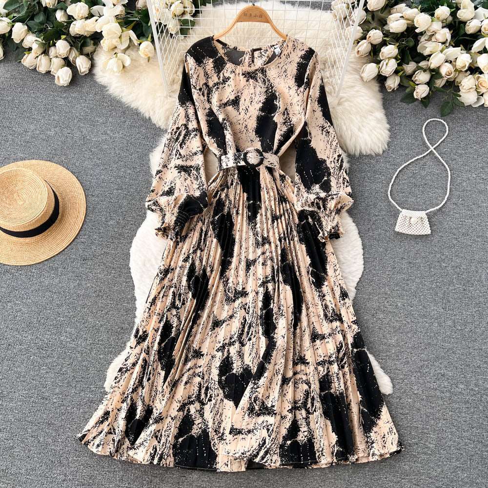 Women's Retro Pleated Dress - ChoreGirl