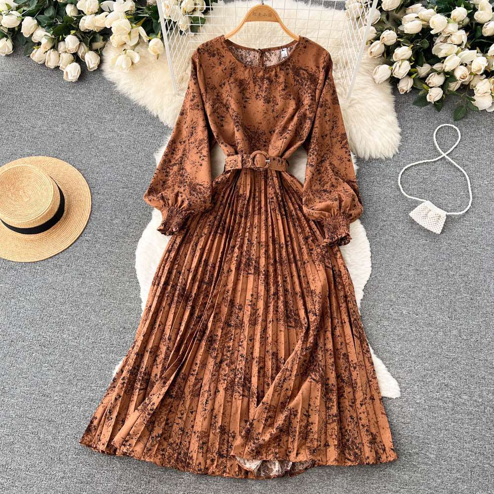 Women's Retro Pleated Dress - ChoreGirl